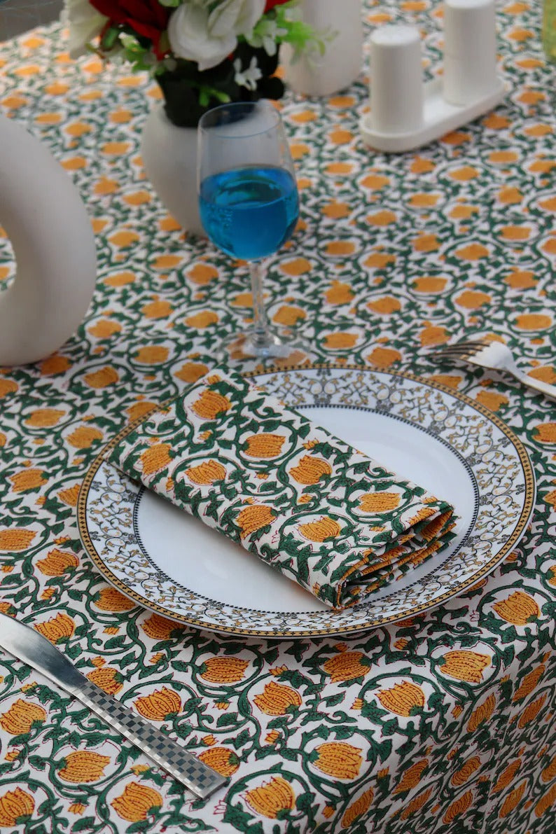 Handmade Floral Tablecloth