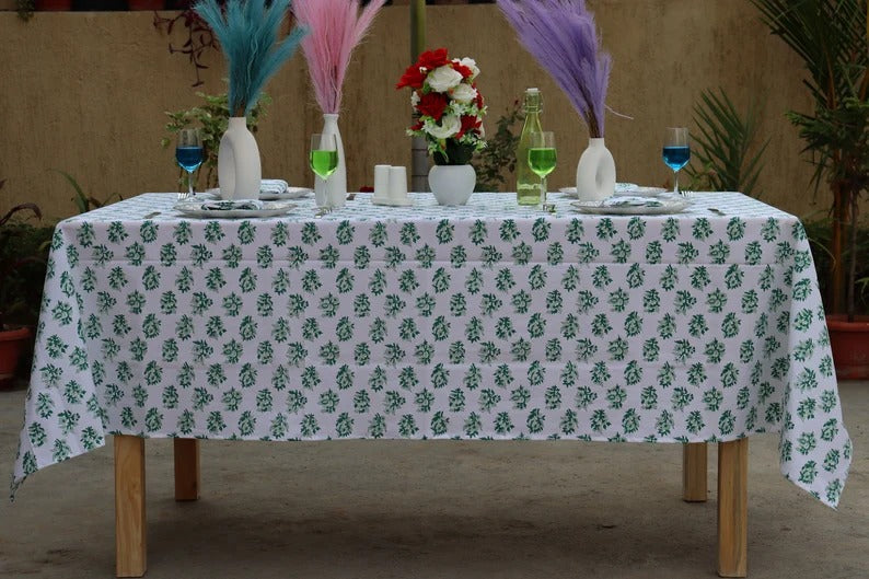 Block Print Cotton Tablecloth