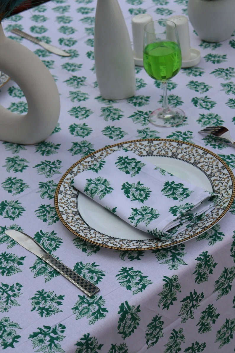Block Print Cotton Tablecloth