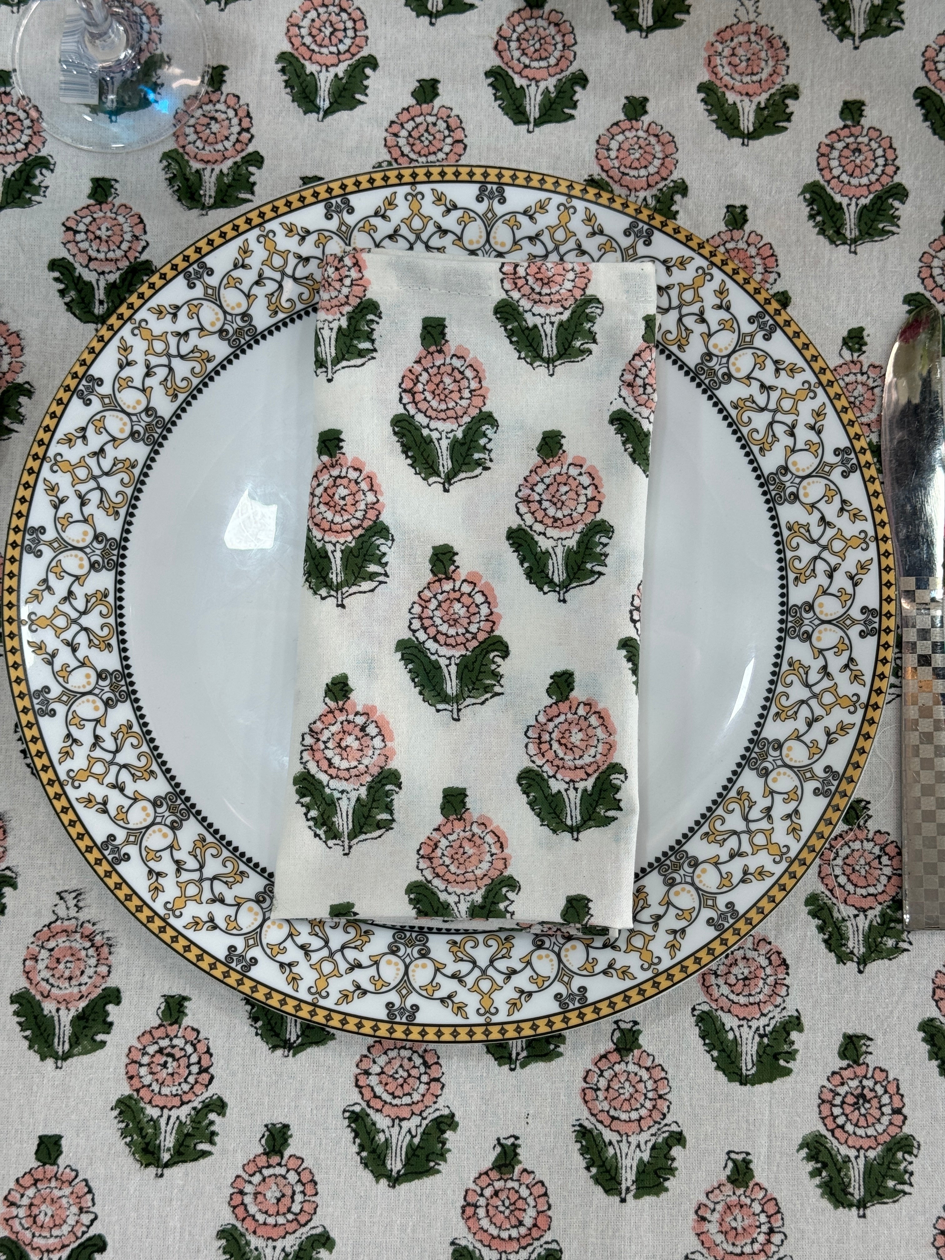 60x90 Cotton Printed Tablecloth