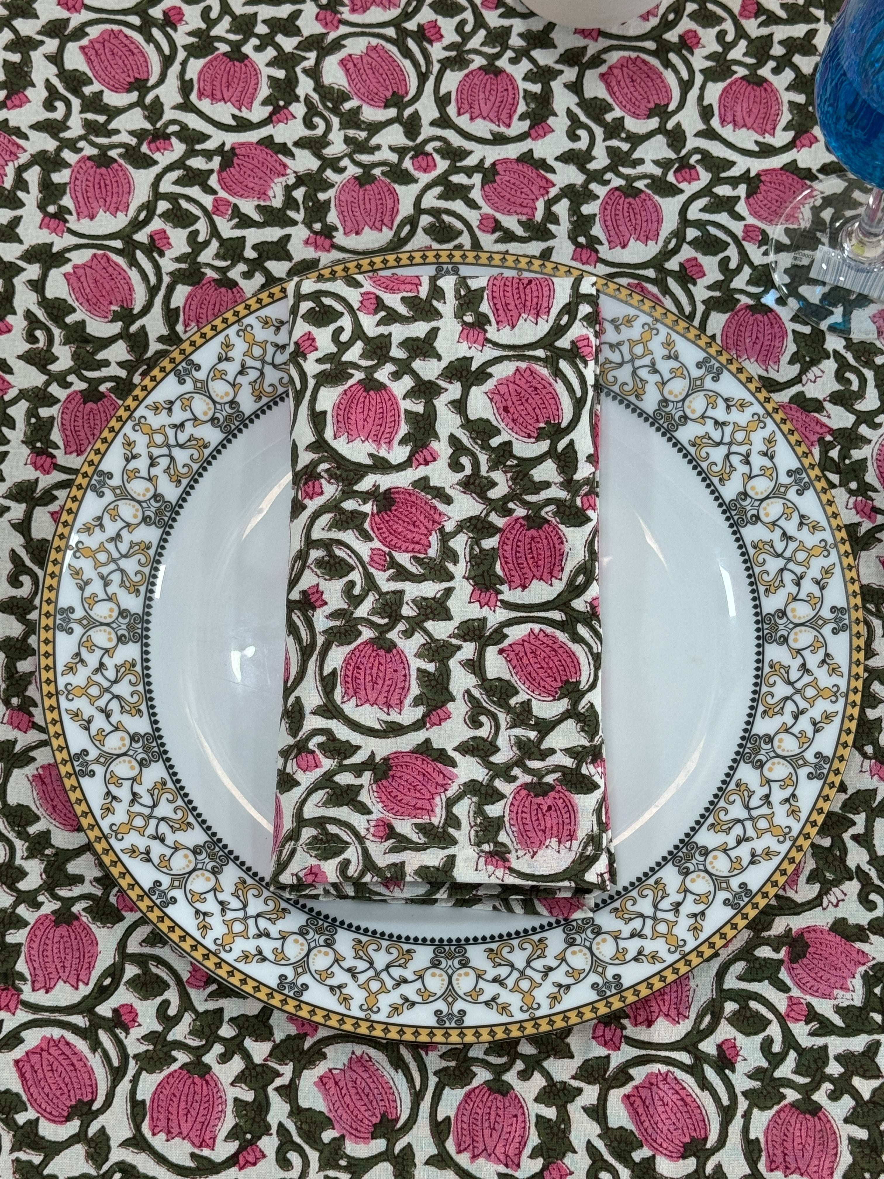 Block Print Cotton Tablecloth