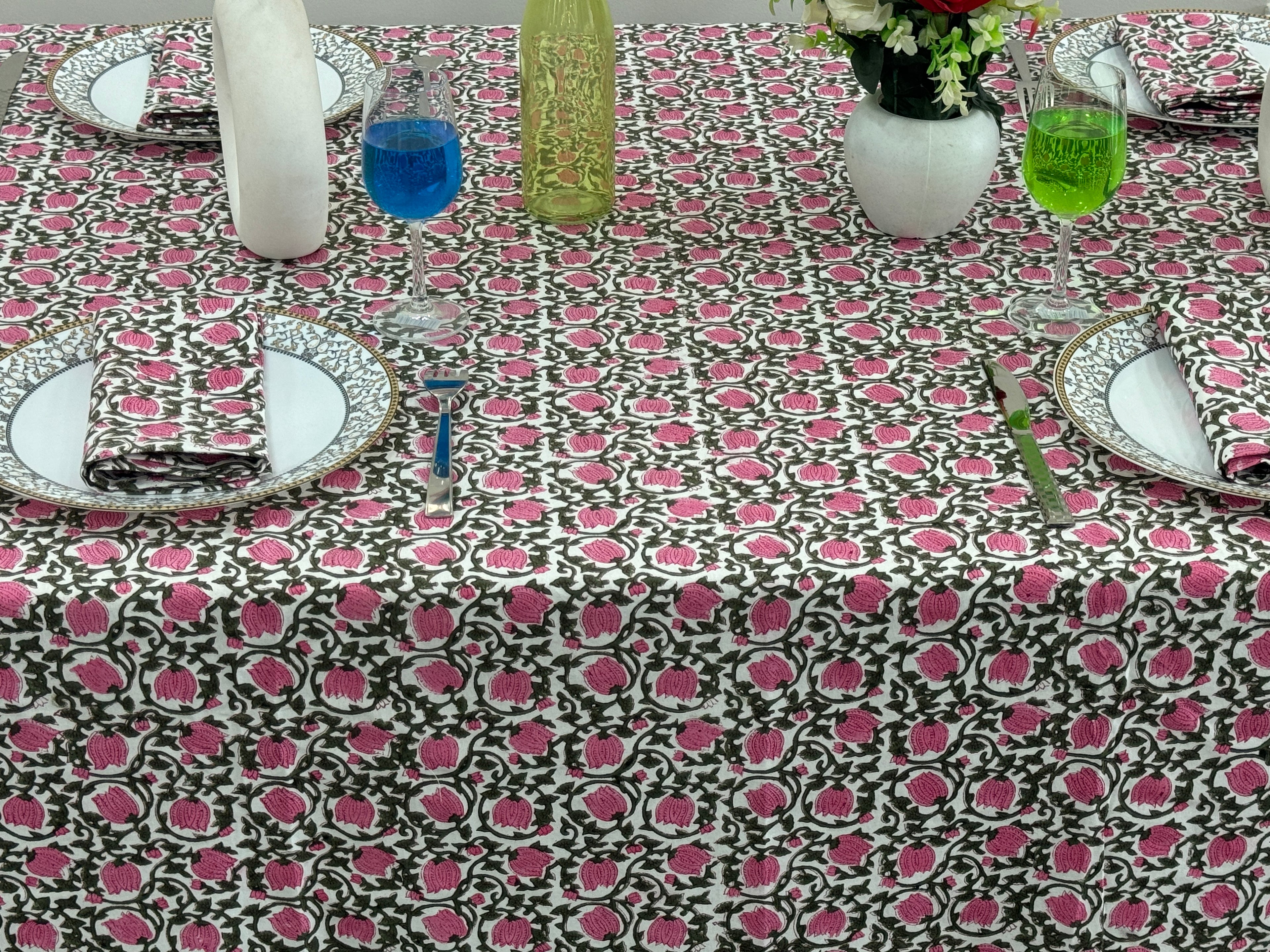 Block Print Cotton Tablecloth
