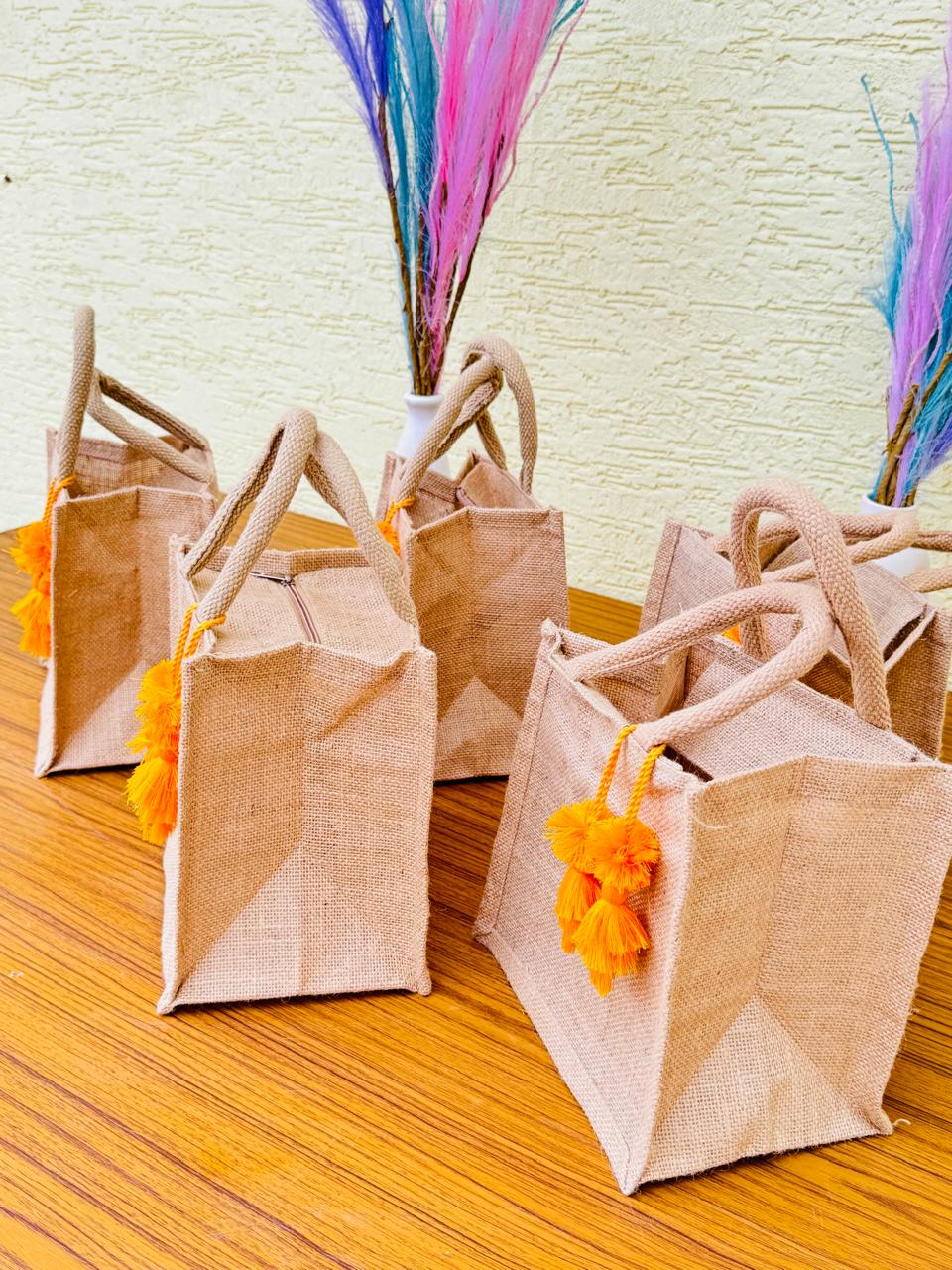 50Pieces Jute Tote Bag