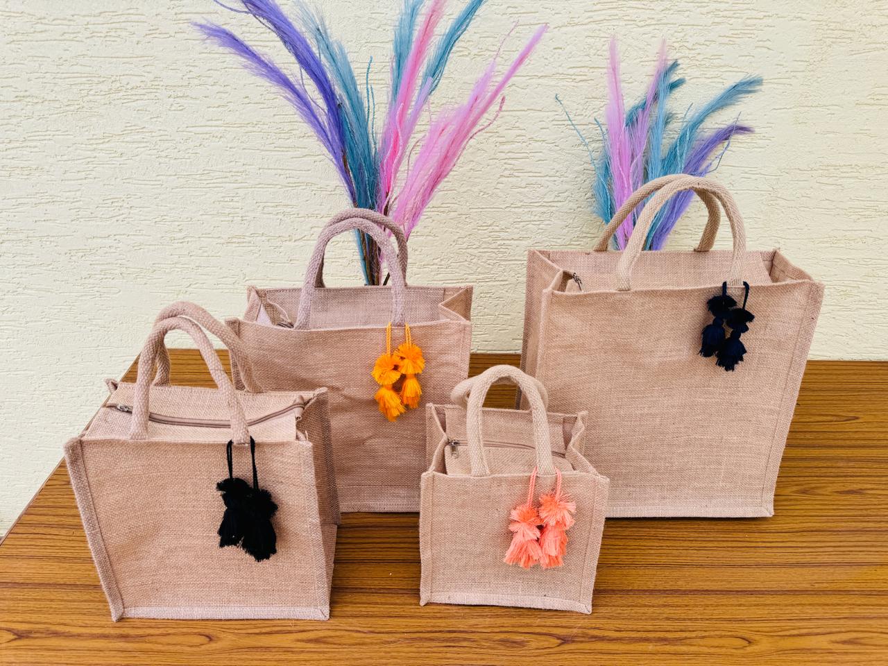50Pieces Jute Tote Bag