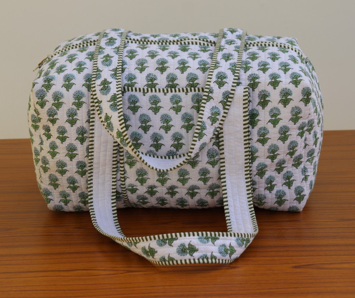 Woman Block Print Travel Bag