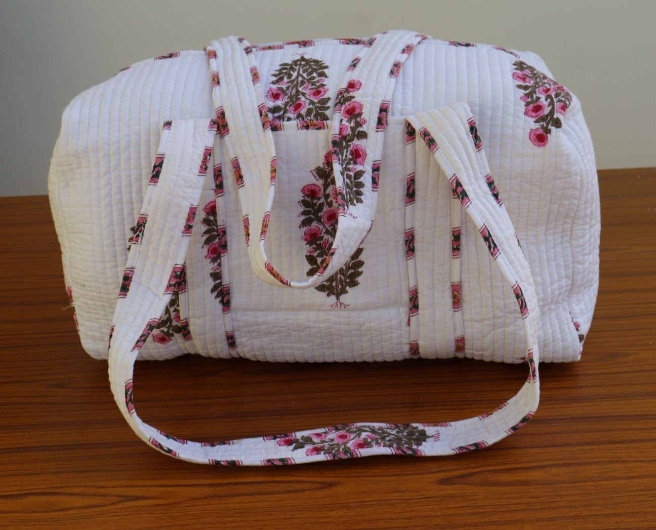 Handmade Cotton Quilted Duffle Bag