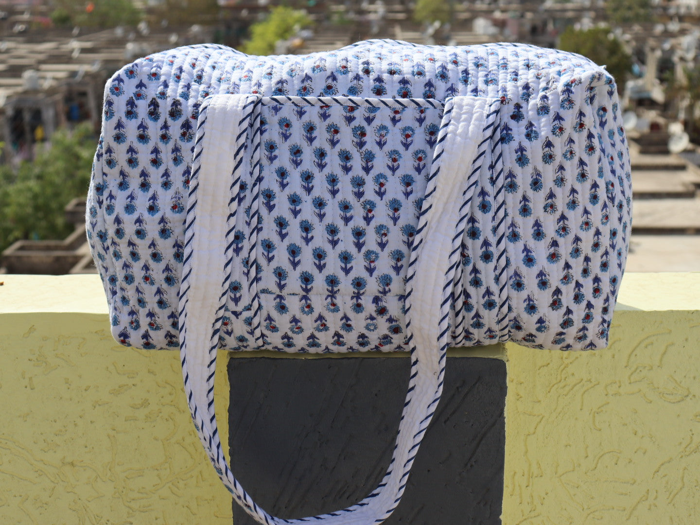 Vintage Quilted Weekend Duffle Bag