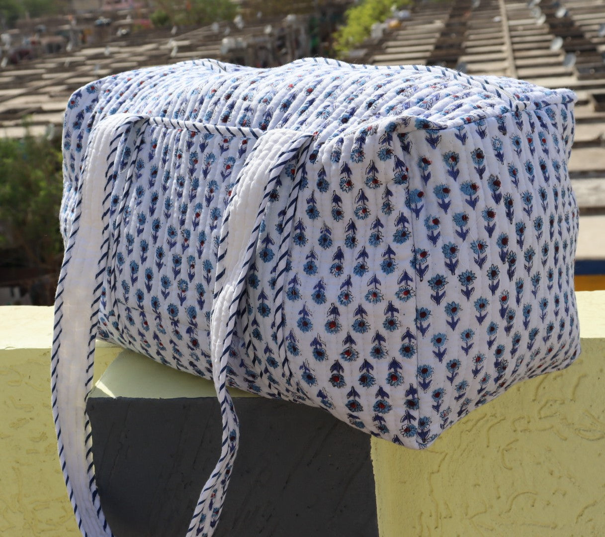 Vintage Quilted Weekend Duffle Bag