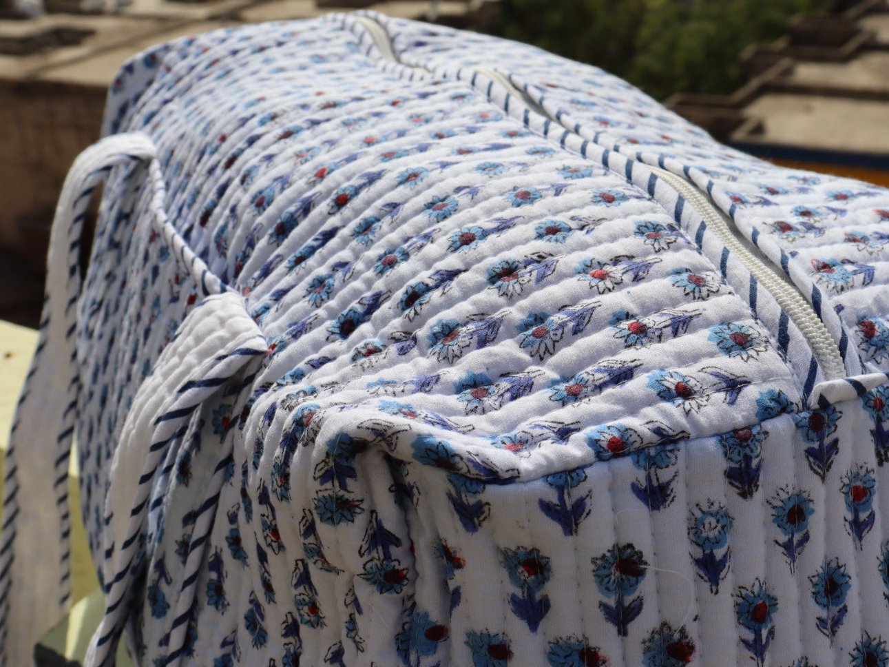 Vintage Quilted Weekend Duffle Bag