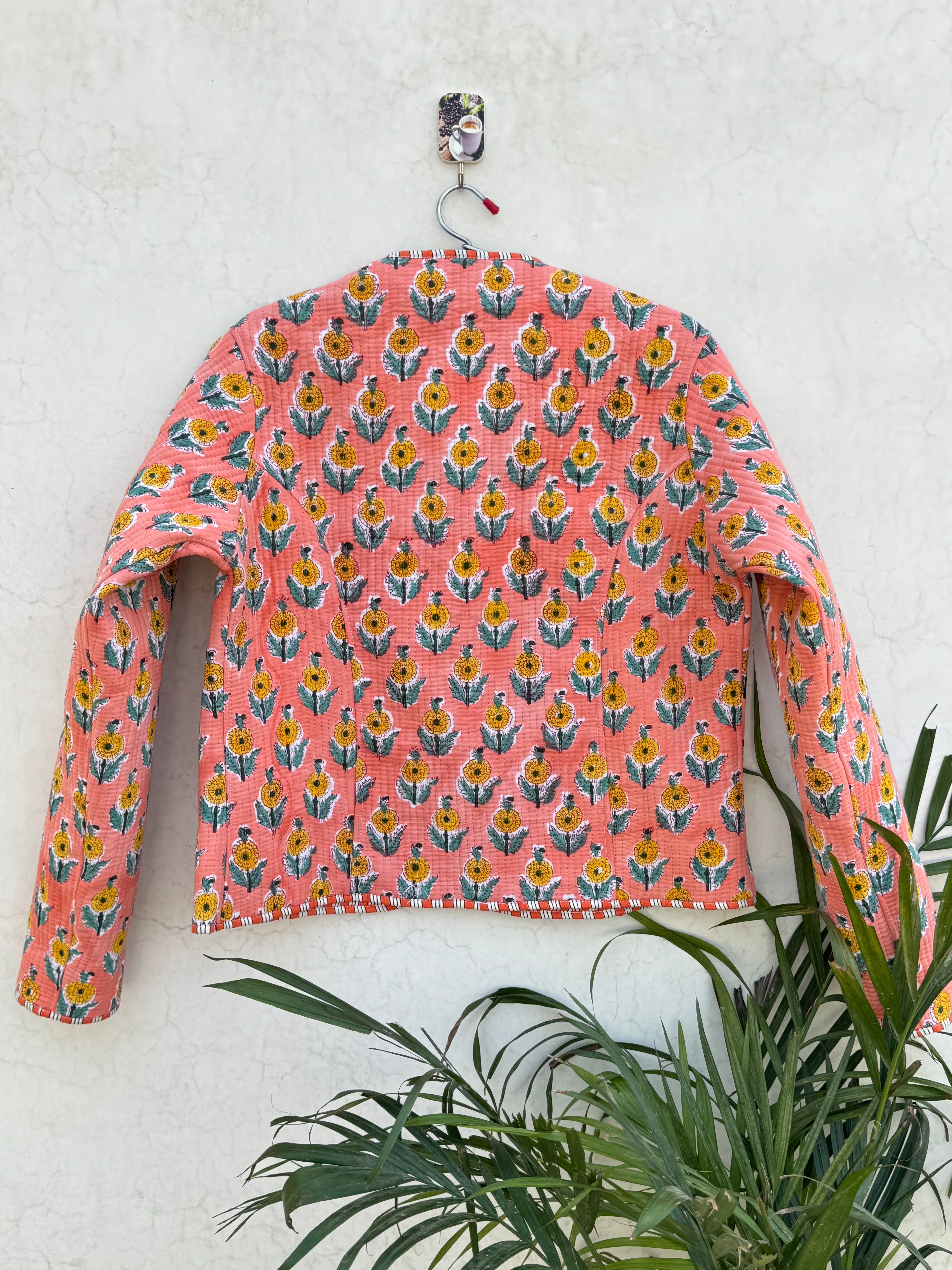 Printed women quilted jacket S