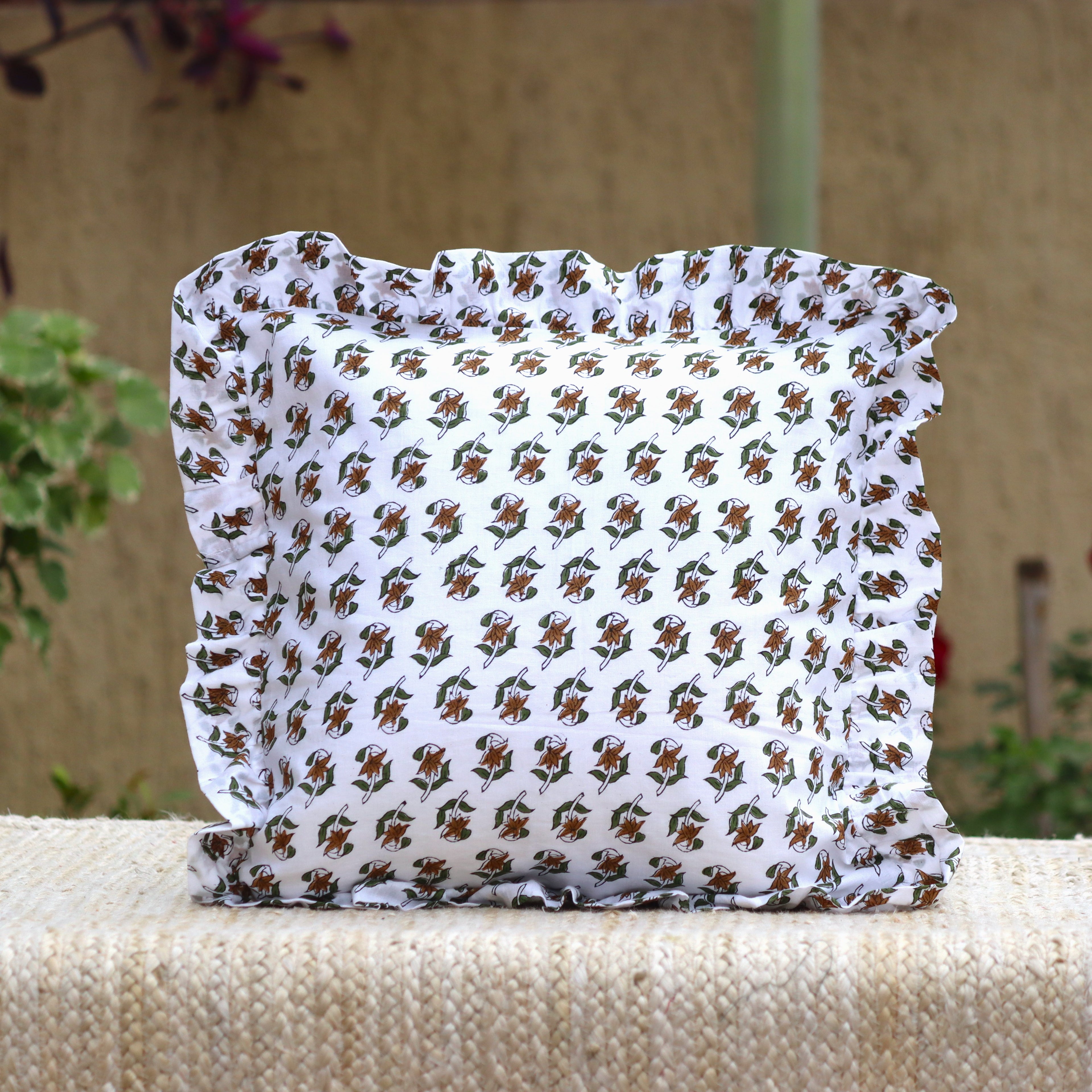 Block Printed Cotton Cushion Cover
