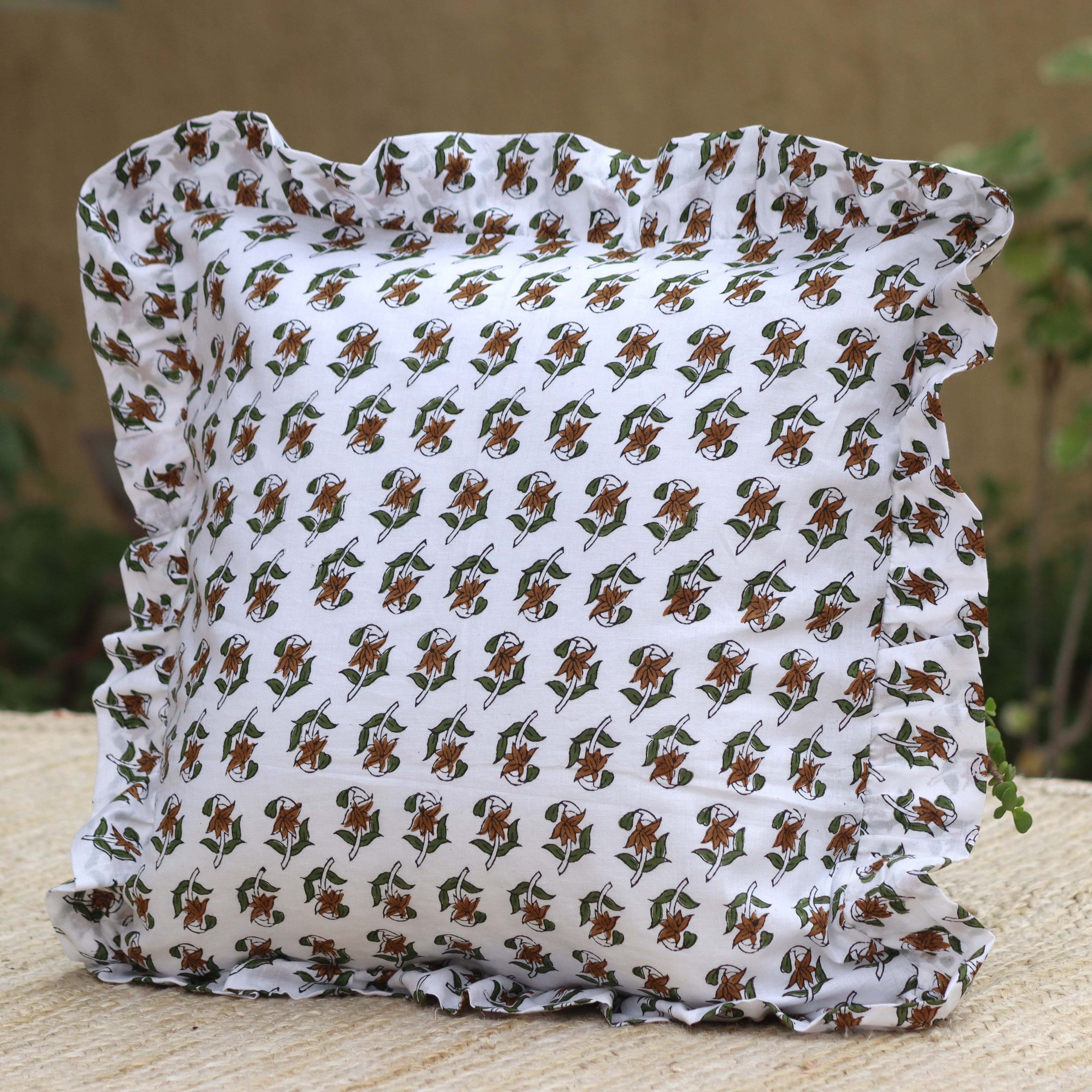 Block Printed Cotton Cushion Cover