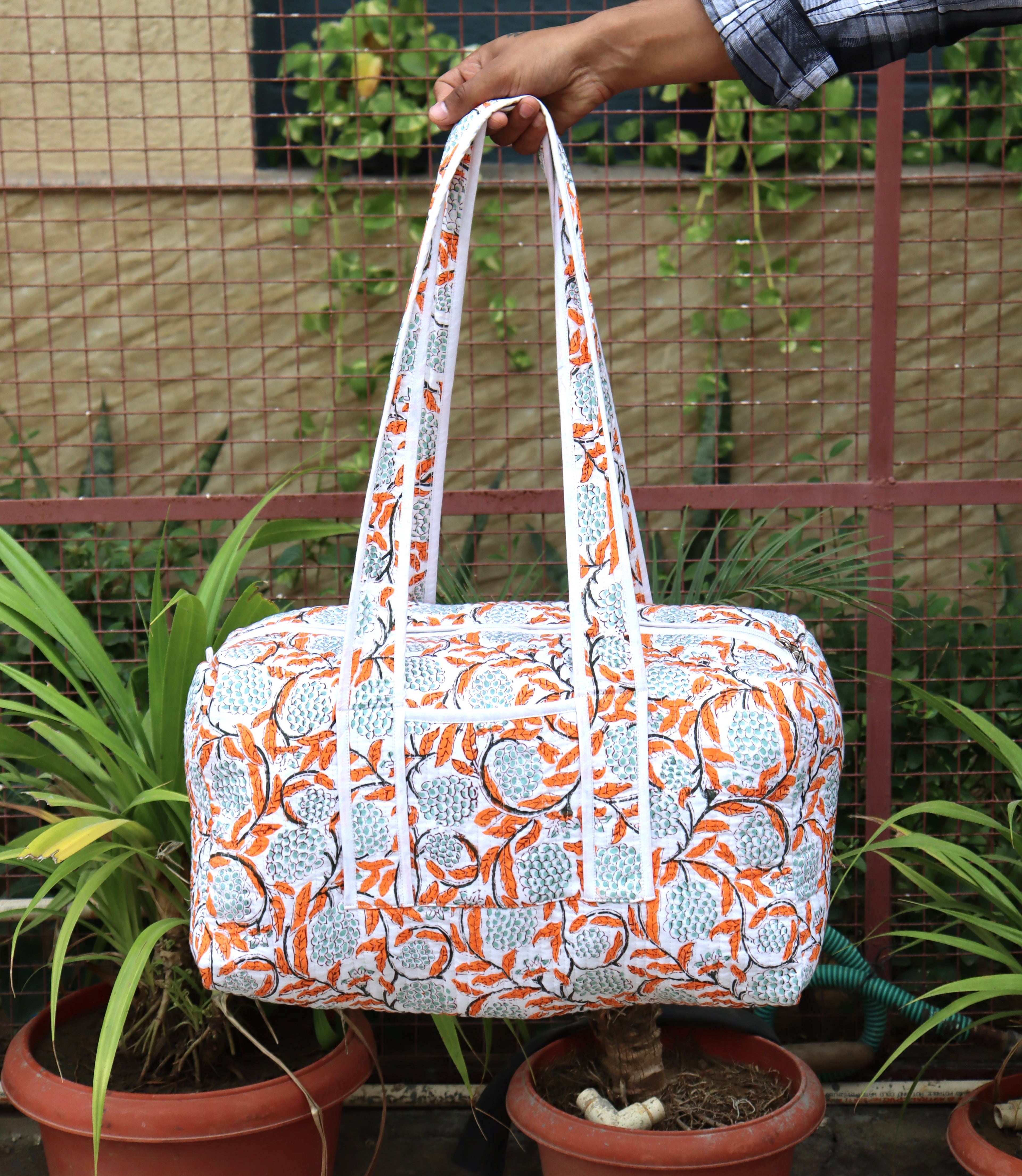 Floral Print Weekender Bag