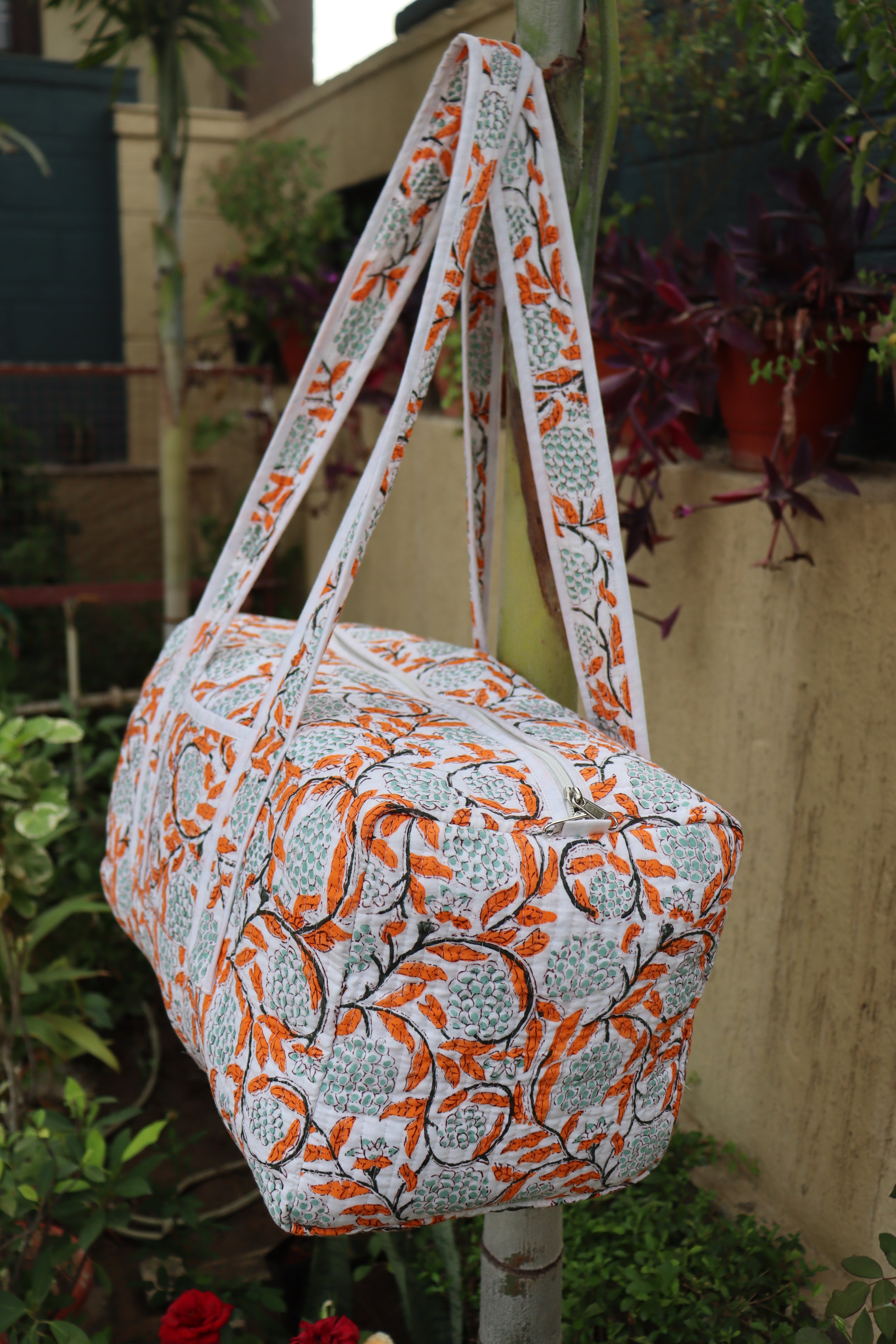 Floral Print Weekender Bag