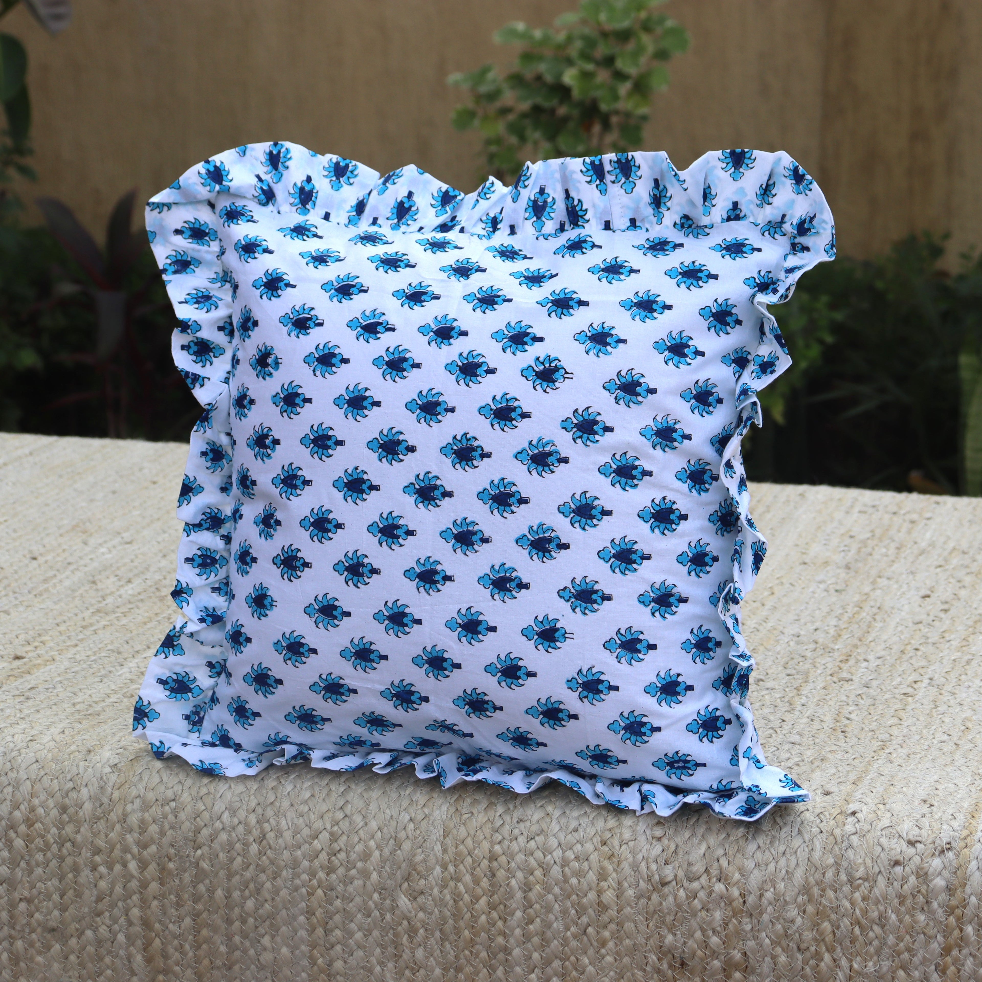 Block Printed Cotton Pillow Cover