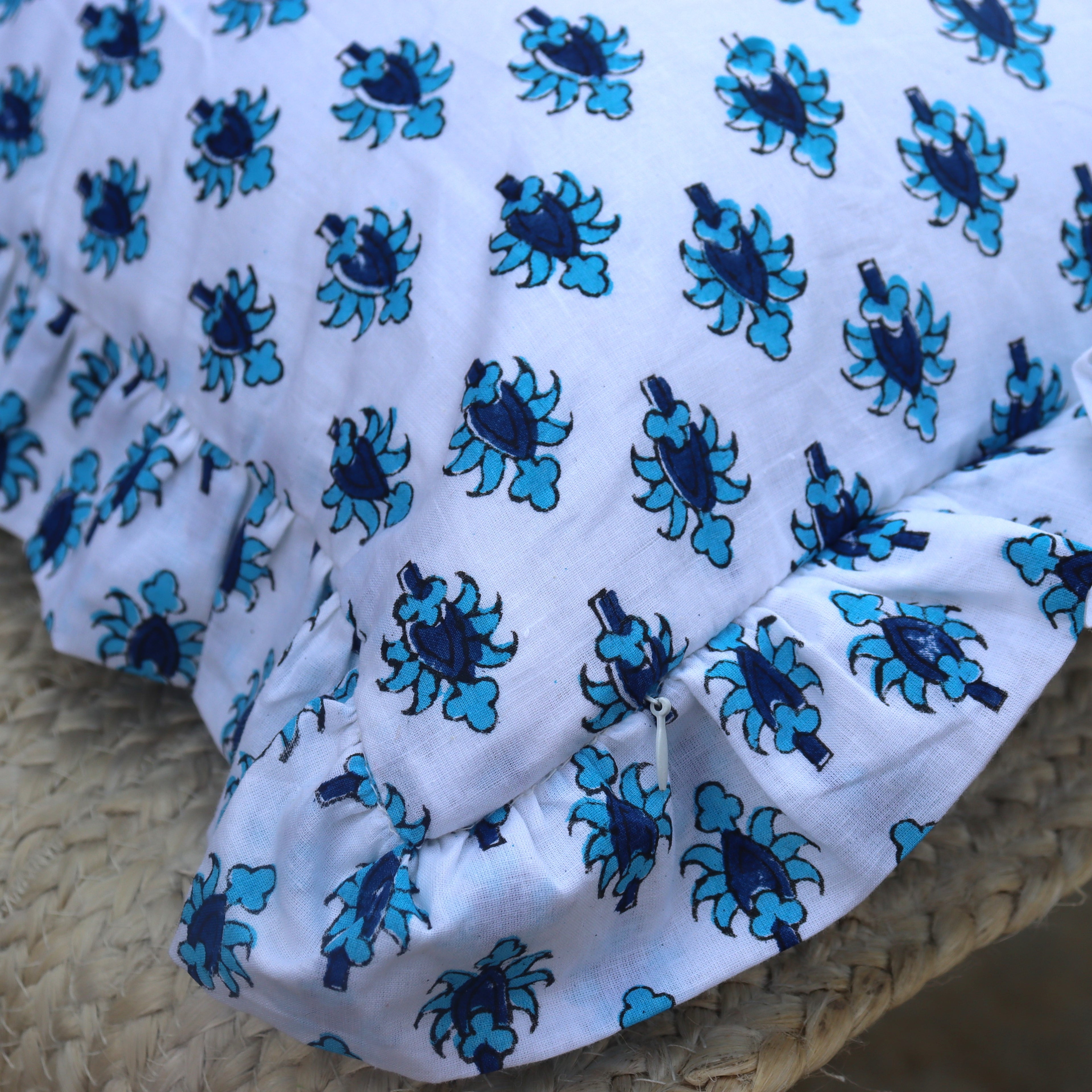 Block Printed Cotton Pillow Cover