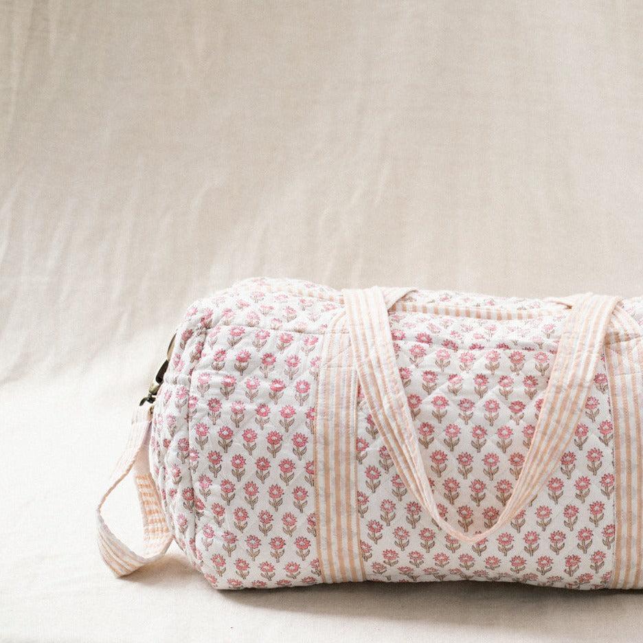 Large Cotton Quilted Duffle Bag