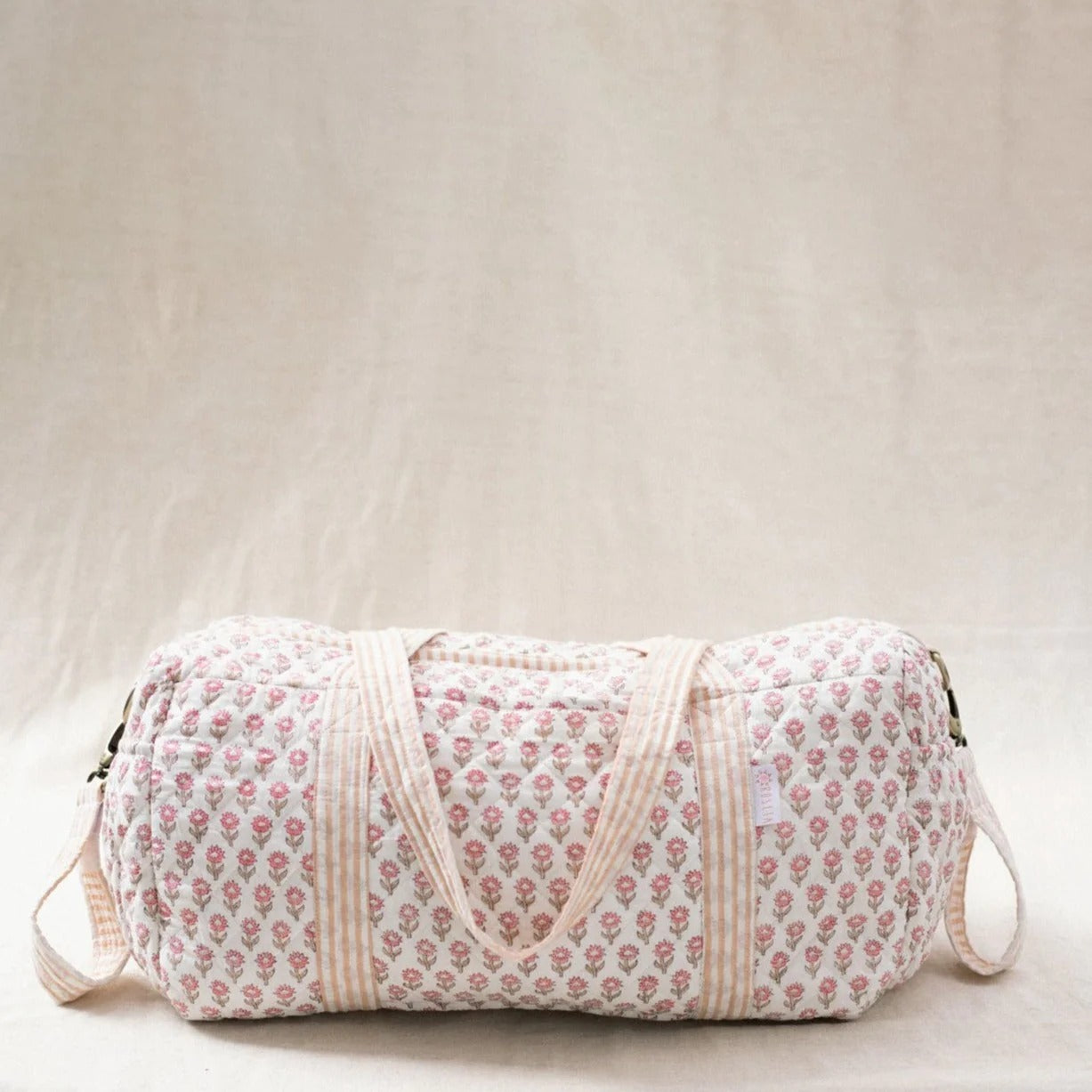 Large Cotton Quilted Duffle Bag