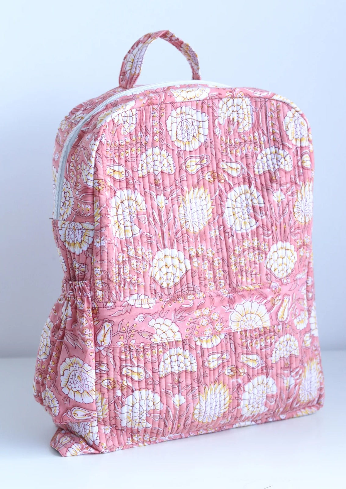 Quilted cotton backpack sale