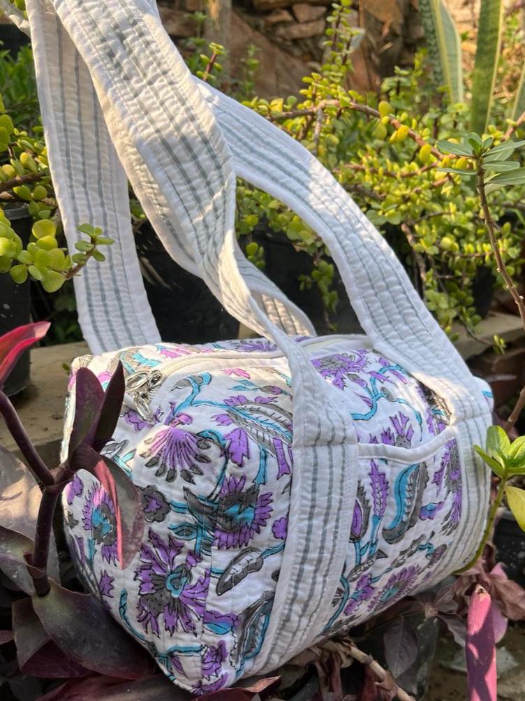 Handmade Large Cotton Quilted Bag