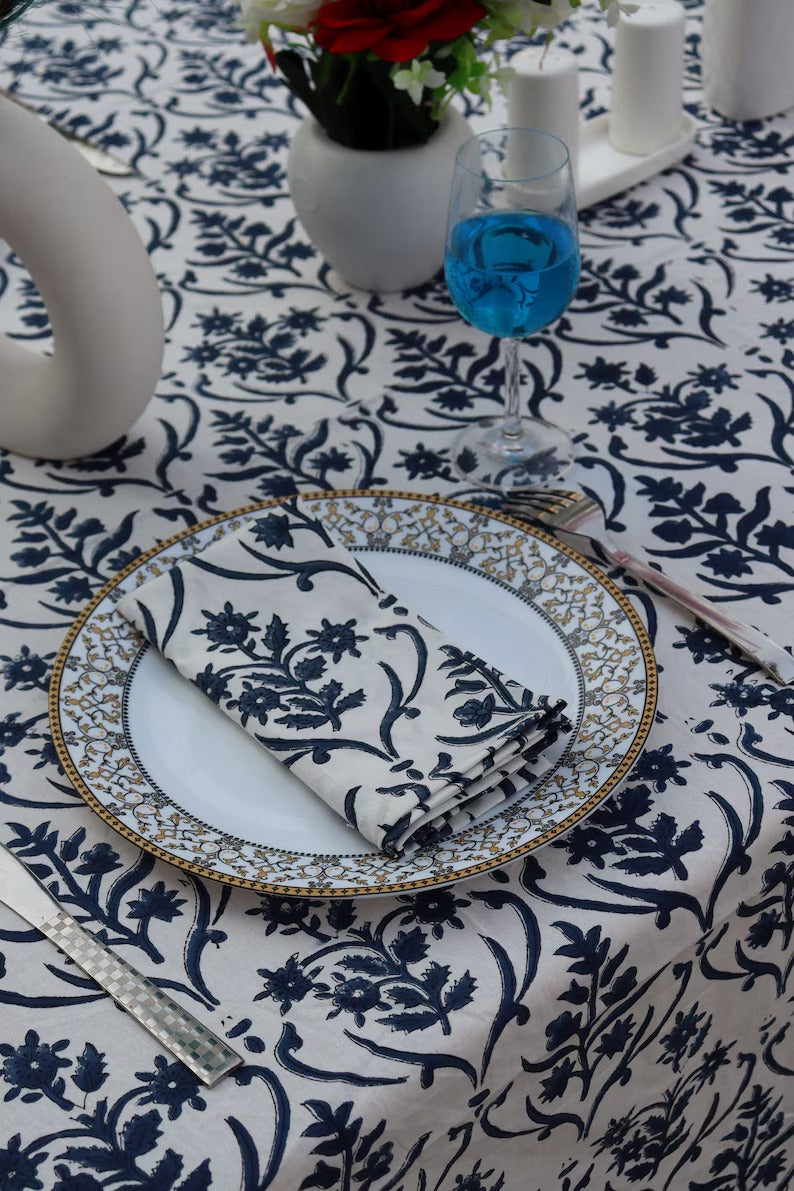 Block Printed Dining Table Cloth