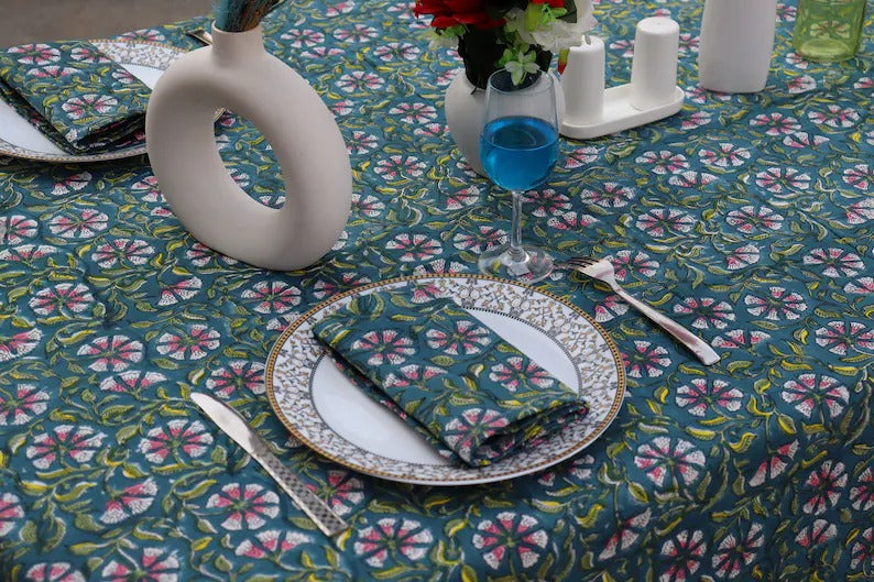 Floral Print Tablecloth