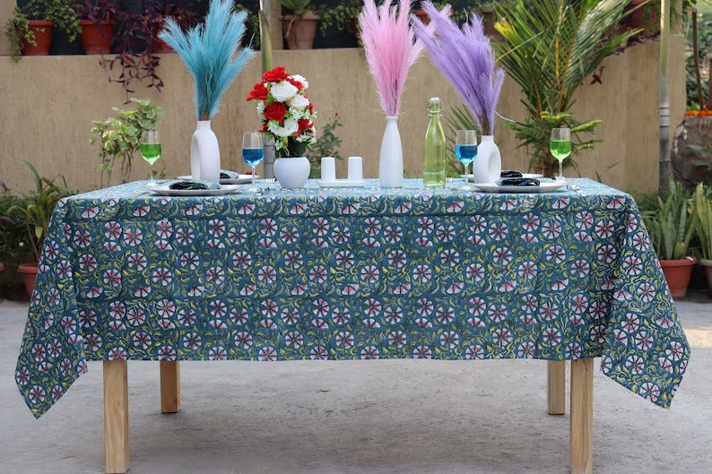 Floral Print Tablecloth
