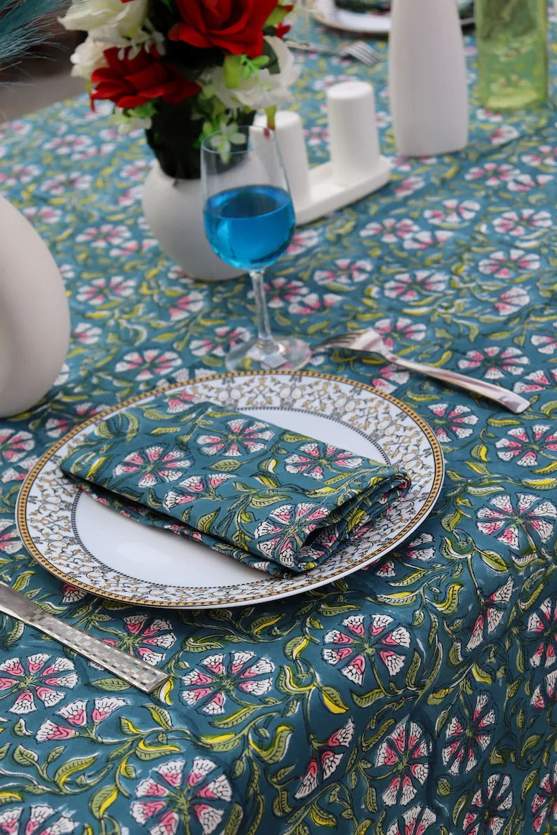 Floral Print Tablecloth