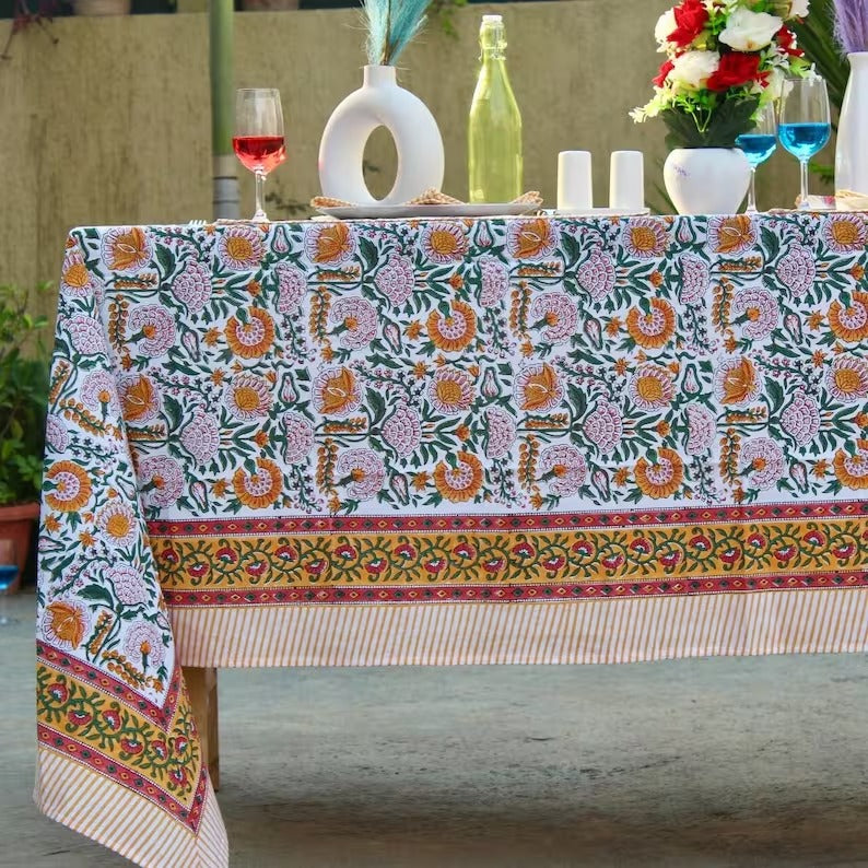 Handmade Floral Tablecloth