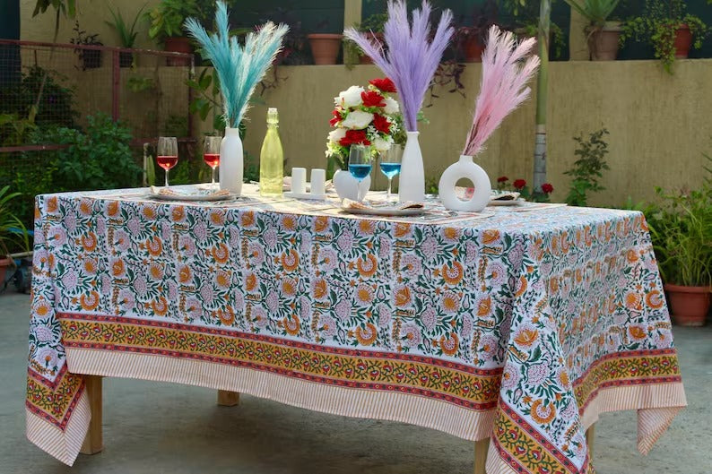 Handmade Floral Tablecloth