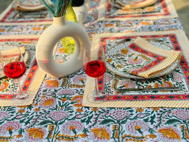 Handmade Floral Tablecloth