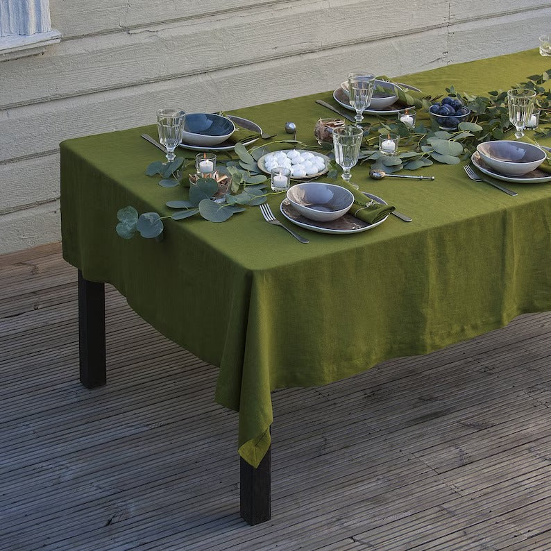 Moss Green Table Cover & Napkin Set