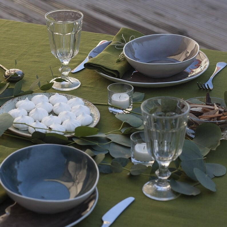 Moss Green Table Cover & Napkin Set