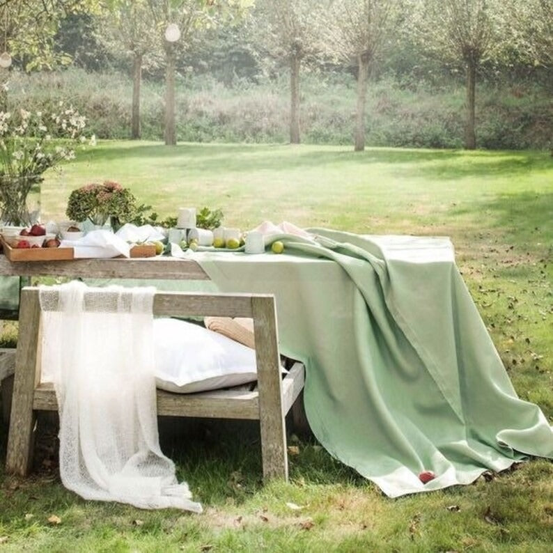 Sage Green Tablecloth