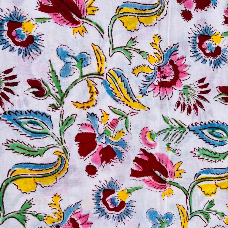 Cosmetic Block Print Travel Bag