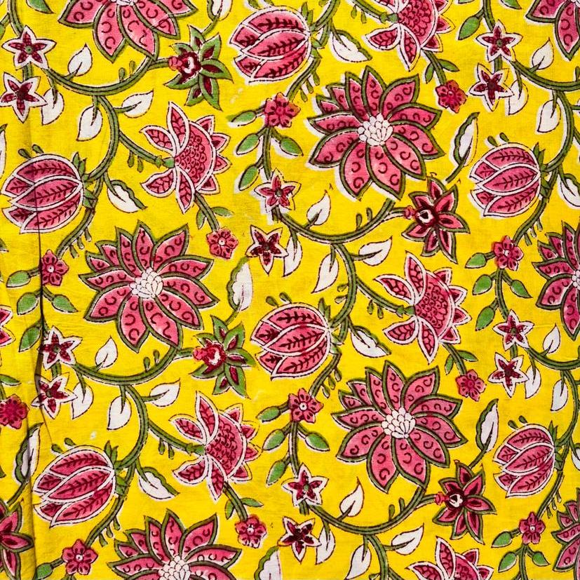 Cosmetic Block Print Travel Bag