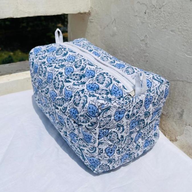 Quilted Cosmetic Makeup Bag