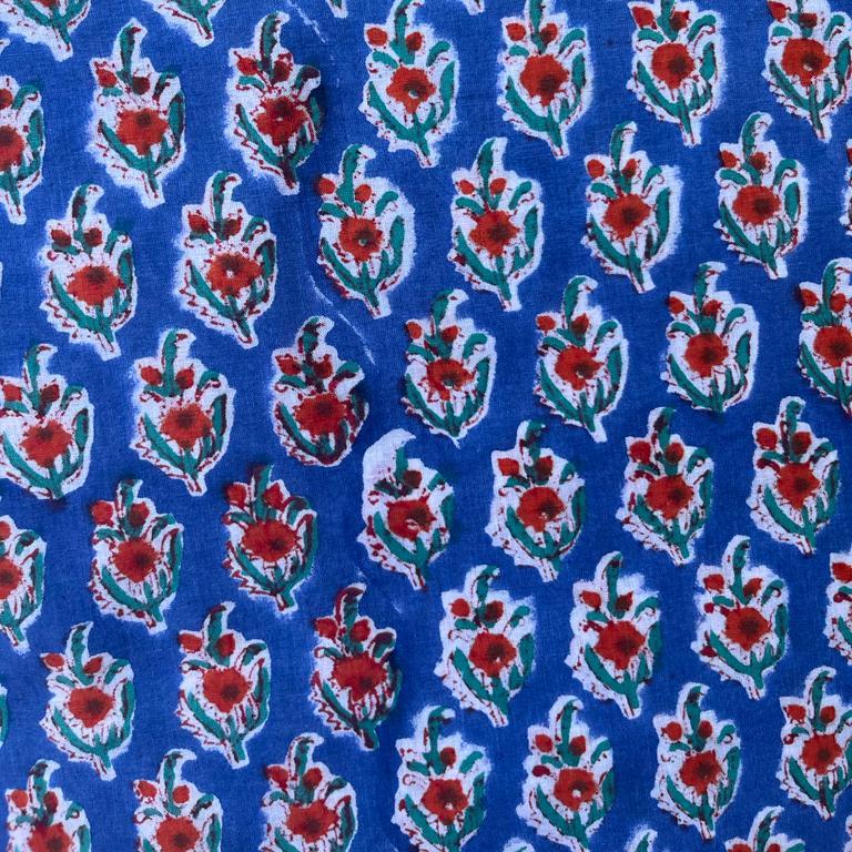 Cosmetic Block Print Travel Bag