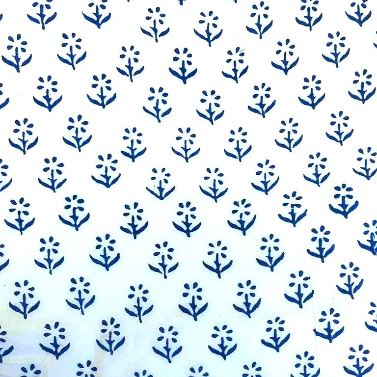 Quilted Block Printed Cosmetic Bag