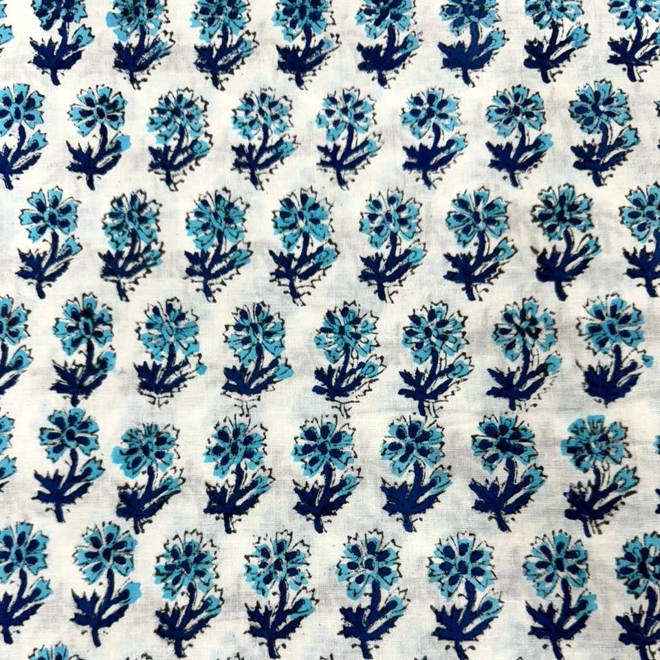 Quilted Block Printed Cosmetic Bag