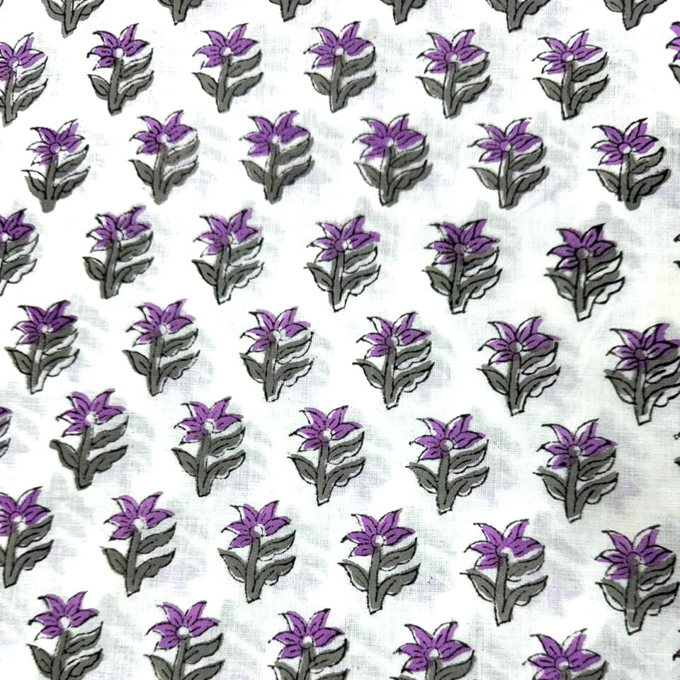 Quilted Block Printed Cosmetic Bag