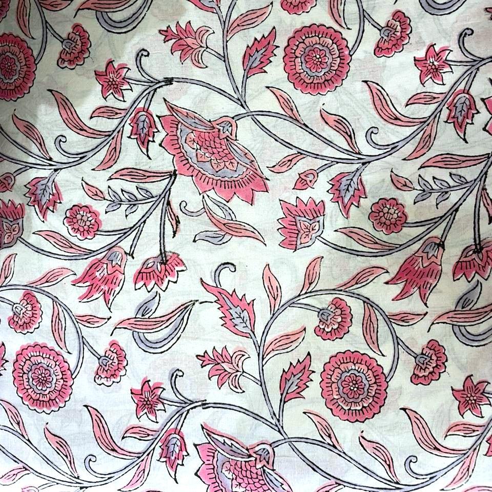 Block Printed Cosmetic Bag