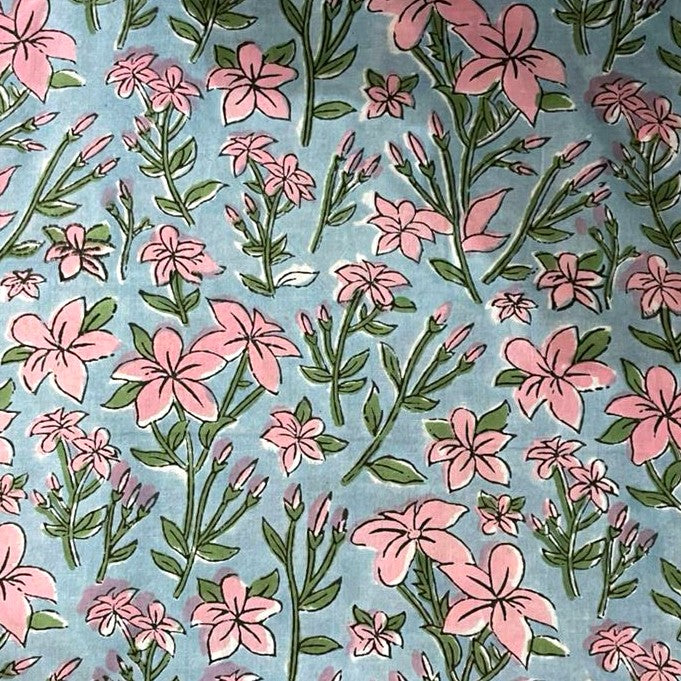 Cosmetic Block Print Travel Bag