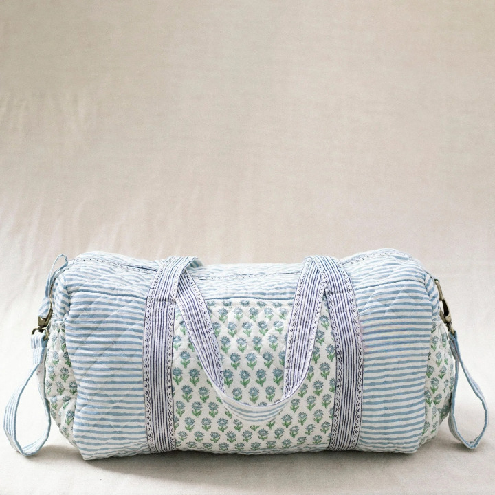 Quilted Cotton Duffle Bag