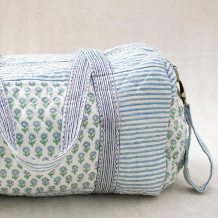 Quilted Cotton Duffle Bag