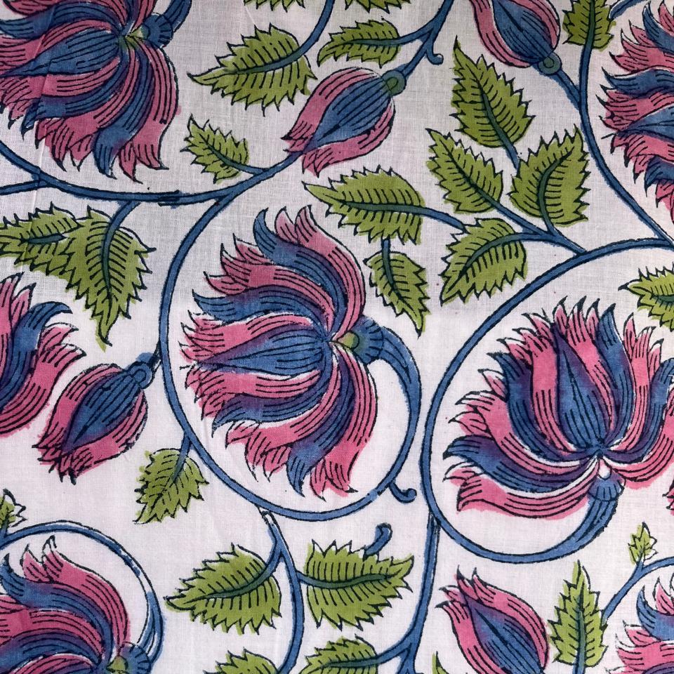 Block Printed Cosmetic Bag