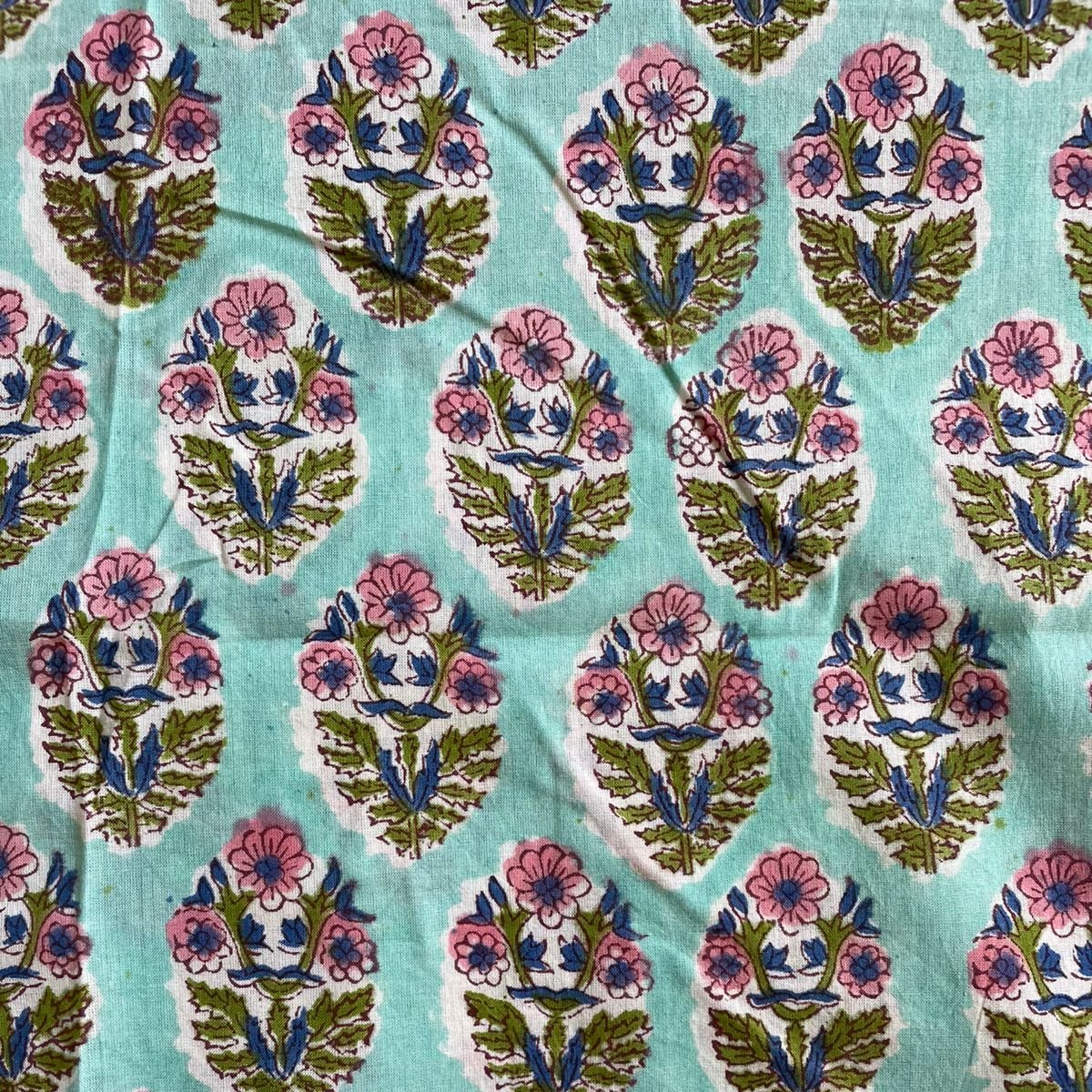 Block/ Floral Print Cosmetic Bag