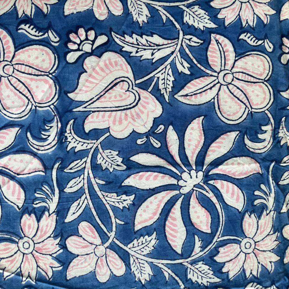 Block Printed Cosmetic Bag