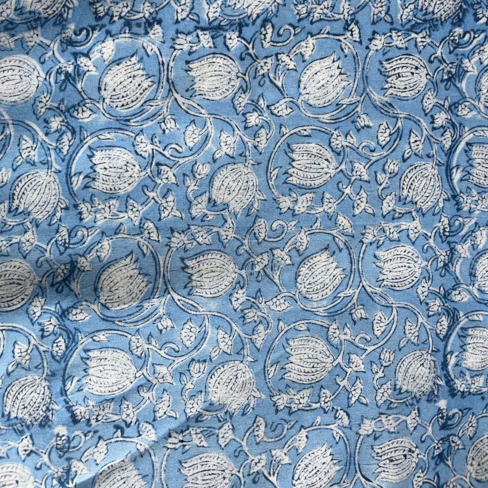 Cosmetic Block Print Travel Bag