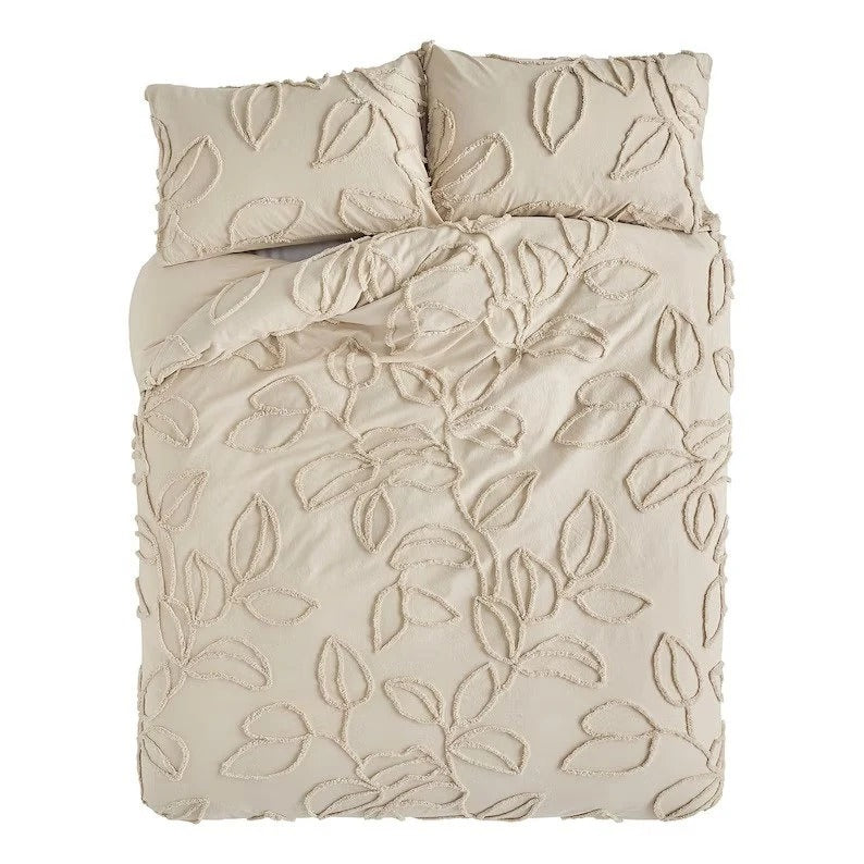 3 Piece Natural Tufted Duvet Cover